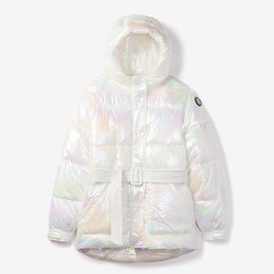 Opal Iridescent Bonita Mid-Length Puffer from NOIZE